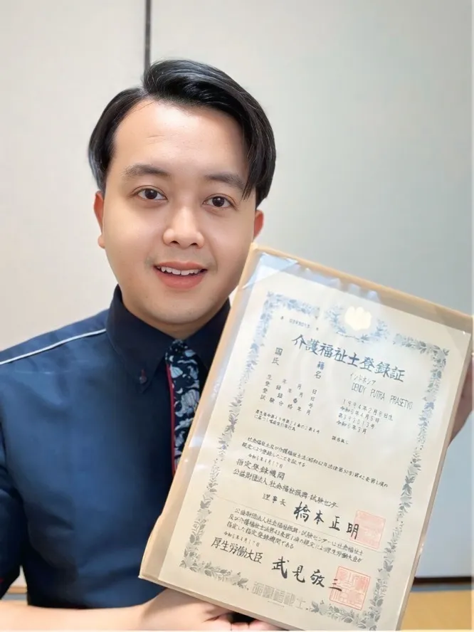 技能実習生1名が「介護福祉士国家試験」に合格しました！